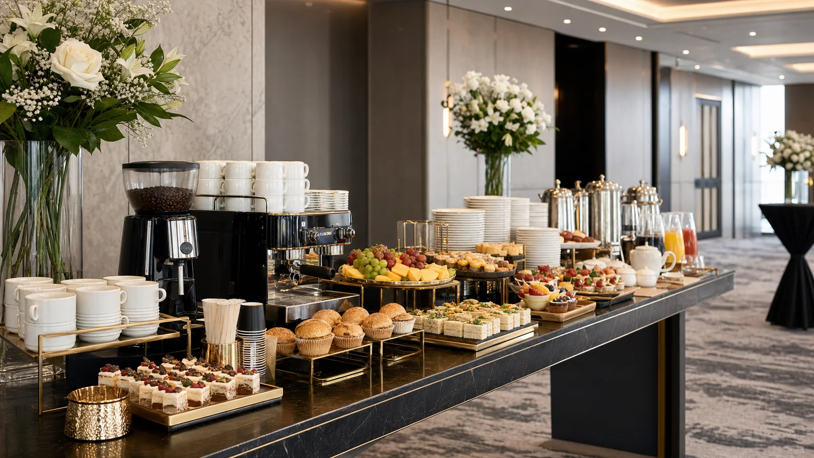 Coffee and hospitality service for event guests